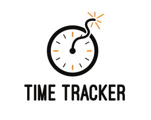 Time Clock Bomb logo design