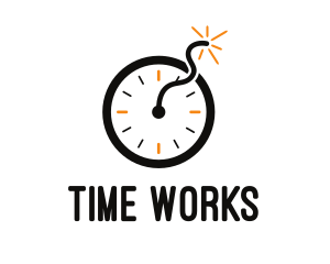 Time - Time Clock Bomb logo design