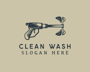 Vintage Pressure Washing Cleaning logo design