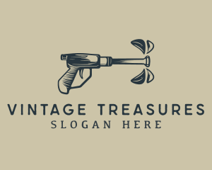 Vintage Pressure Washing Cleaning logo design