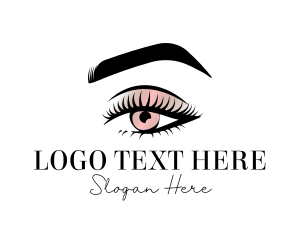 Brow Lamination - Eye Makeup Beauty logo design