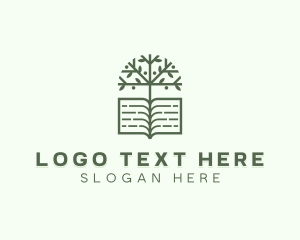 Tree - Publishing Book Tree logo design