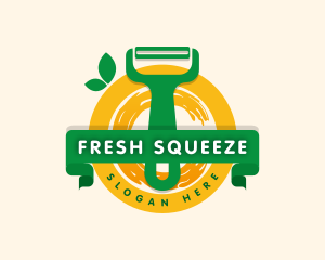 Juicer - Citrus Fruit Peeler logo design