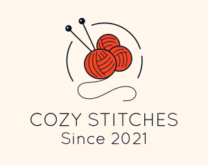 Knitter - Crochet Yarn Craft logo design