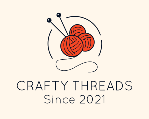 Yarn - Crochet Yarn Craft logo design