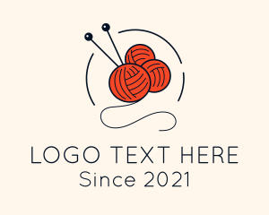 Crocheting - Crochet Yarn Craft logo design