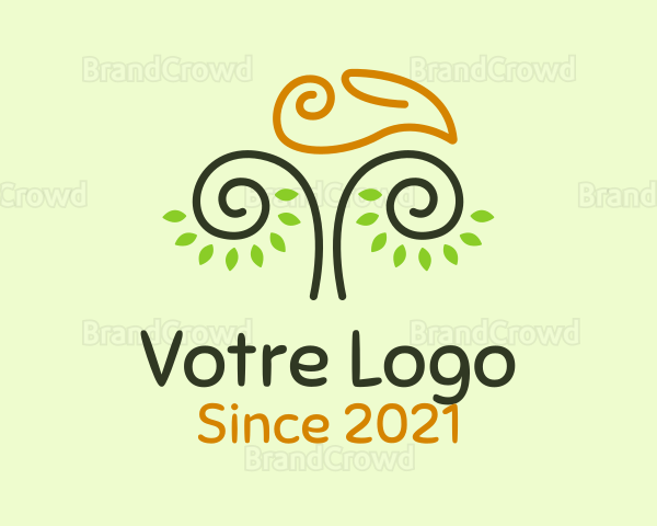 Bird Beak Tree Logo