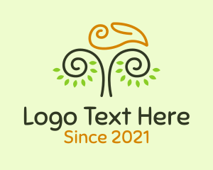 Leafy - Bird Beak Tree logo design