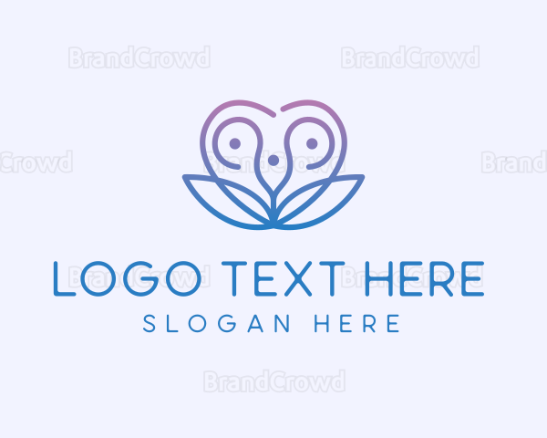 Abstract Flower Heart Logo