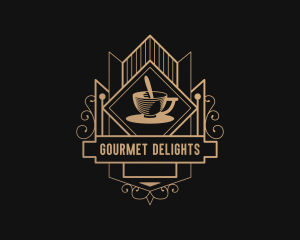 High End Gourmet Coffee Shop logo design