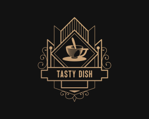 High End Gourmet Coffee Shop logo design