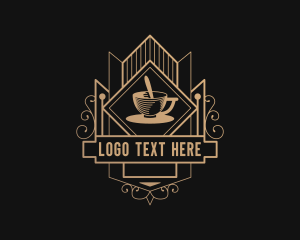 Luxury - High End Gourmet Coffee Shop logo design
