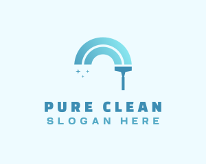 Clean Squeegee Housekeeper logo design