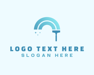 Clean - Clean Squeegee Housekeeper logo design