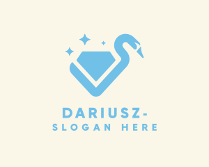 Sparkle Diamond Swan Logo
