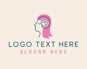 Neurology - Human Brain Psychology logo design