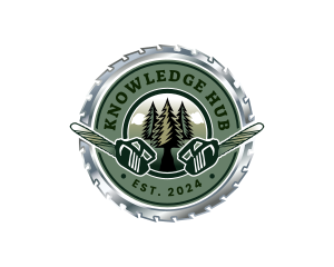 Chainsaw Lumberjack Tree Logo