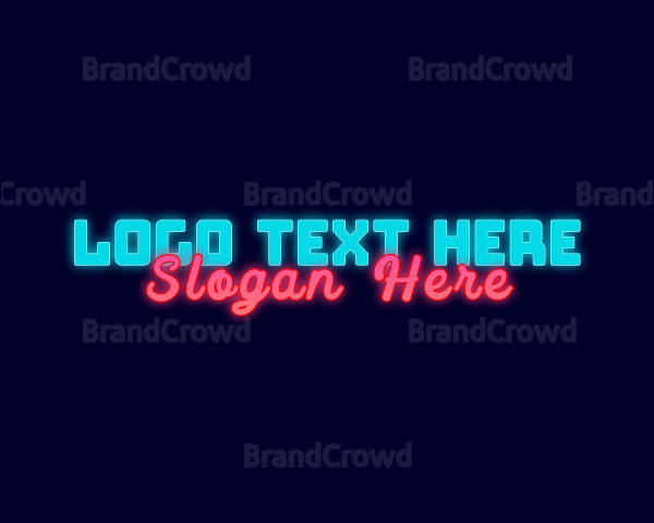 Neon Lights Glow Logo