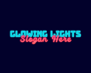 Neon Lights Glow logo design