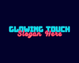 Neon Lights Glow logo design