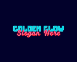 Neon Lights Glow logo design