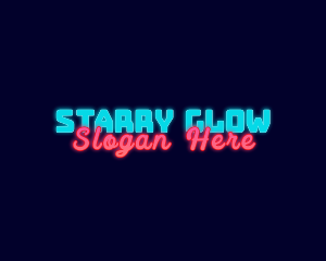 Neon Lights Glow logo design