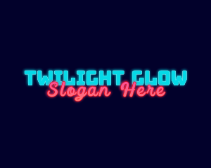 Neon Lights Glow logo design