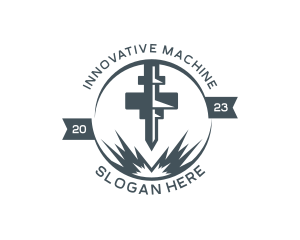 Laser Cutting Industrial Machine  logo design