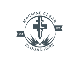 Laser Cutting Industrial Machine  logo design