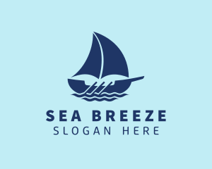 Sailing Ocean Galleon  logo design