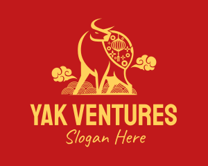 Yak - Modern Ox Lucky Charm logo design