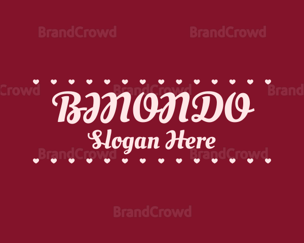 Heart Cursive Valentine Logo