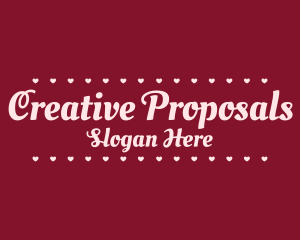 Proposal - Heart Cursive Valentine logo design