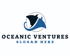 Sting Ray Marine Animal logo design