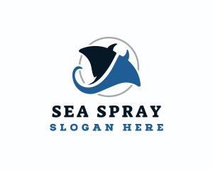 Sting Ray Marine Animal logo design