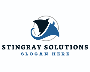 Sting Ray Marine Animal logo design