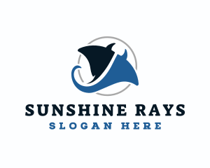 Sting Ray Marine Animal logo design