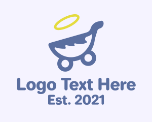 Stroller - Angel Baby Pram logo design