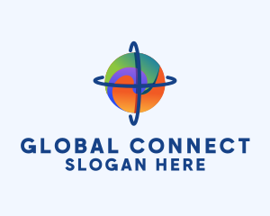 Swirl Global Sphere logo design