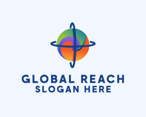 Swirl Global Sphere logo design