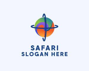 Planet - Swirl Global Sphere logo design