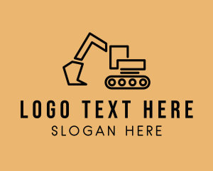 Crane - Construction Excavation Digger logo design