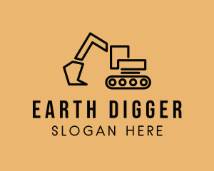 Digger - Construction Excavation Digger logo design