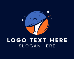 Astronaut - Galaxy Space Planet logo design