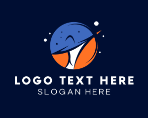Negative Space - Galaxy Space Planet logo design
