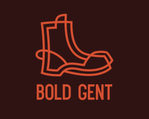 Manly - Red Boots Footwear logo design