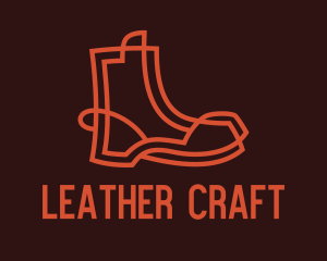 Red Boots Footwear logo design