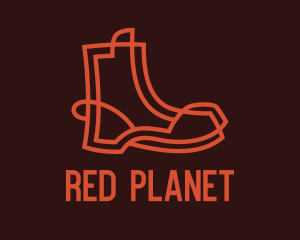 Red Boots Footwear logo design