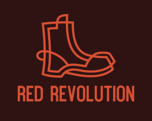 Red Boots Footwear logo design