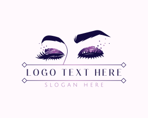 Waxing - Eyelashes Cosmetics Beauty logo design